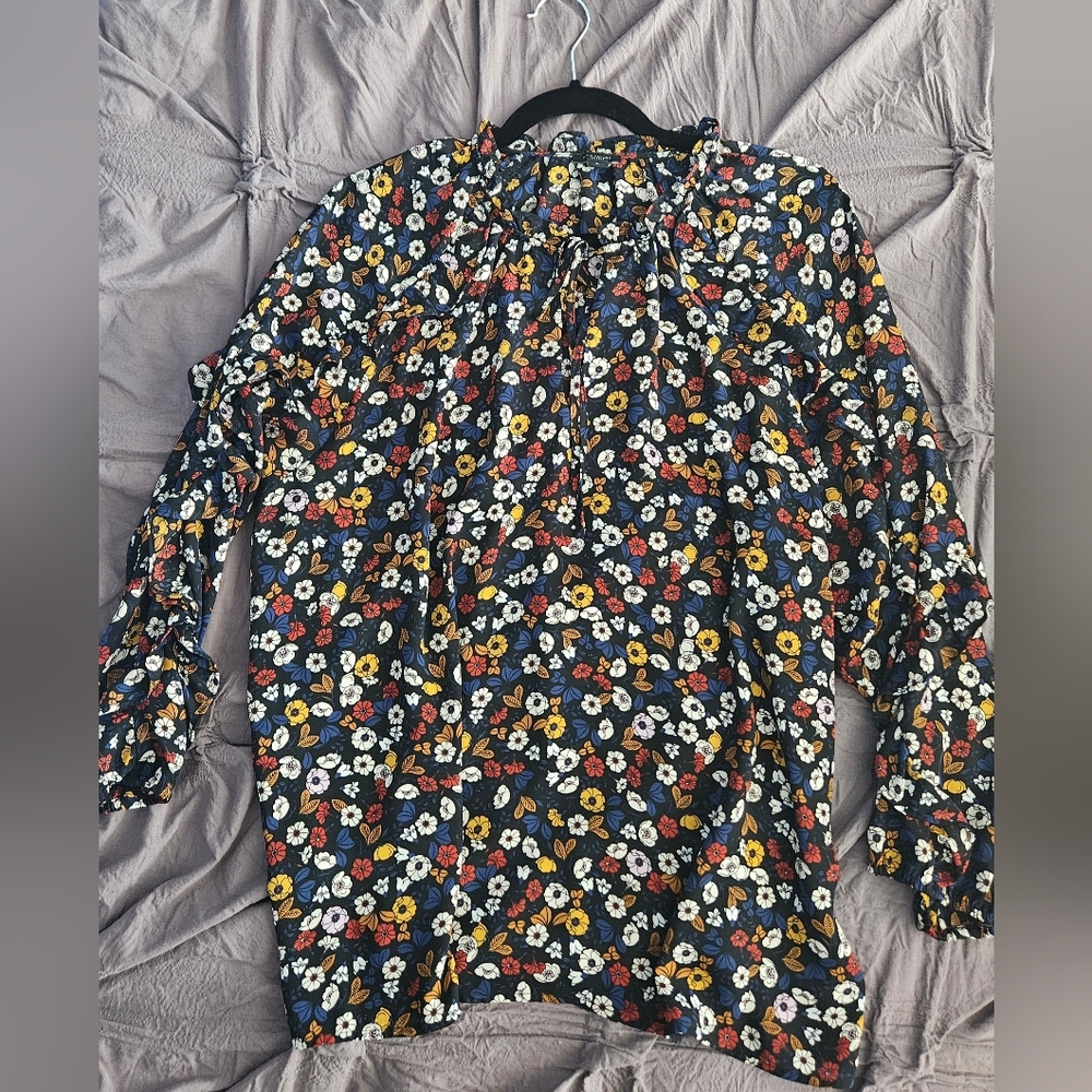 Ann Taylor Factory Multicolor Floral Blouse